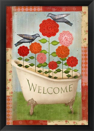 Framed Garden Bath Tub Print