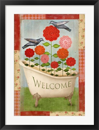 Framed Garden Bath Tub Print