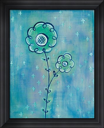 Framed Magical Flowers II Print