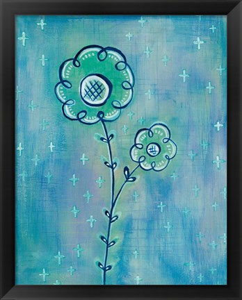 Framed Magical Flowers II Print