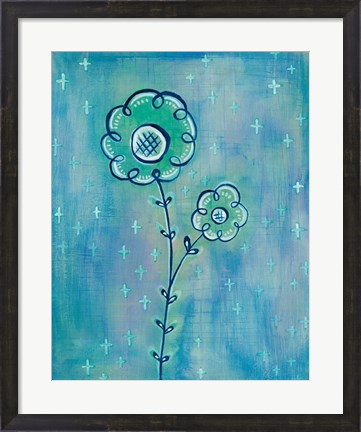 Framed Magical Flowers II Print