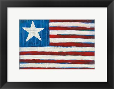 Framed Modern Americana Flag Print