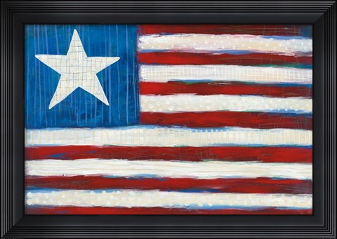 Framed Modern Americana Flag Print