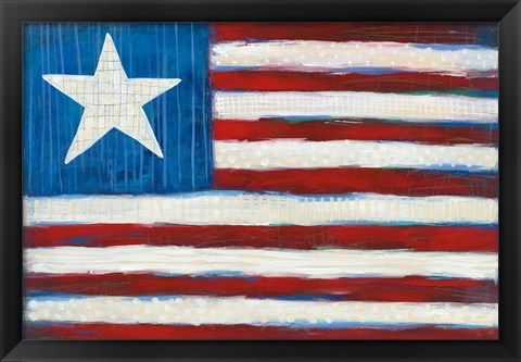 Framed Modern Americana Flag Print