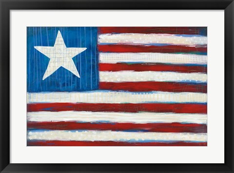 Framed Modern Americana Flag Print