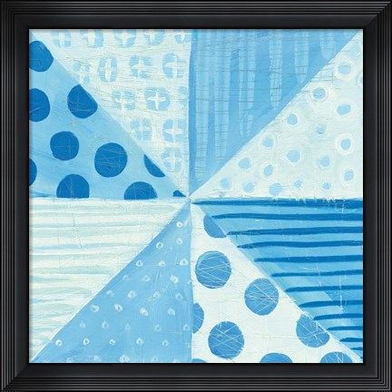 Framed Modern Americana VIII Blue Print