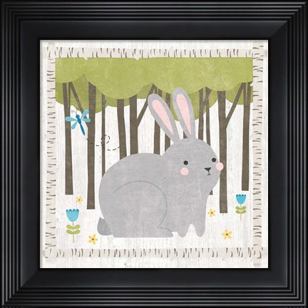 Framed Woodland Hideaway Bunny Print