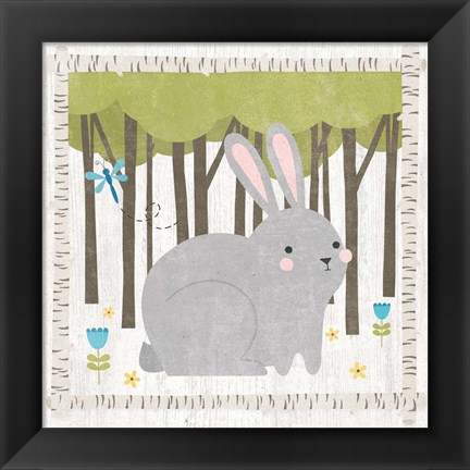 Framed Woodland Hideaway Bunny Print