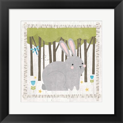 Framed Woodland Hideaway Bunny Print