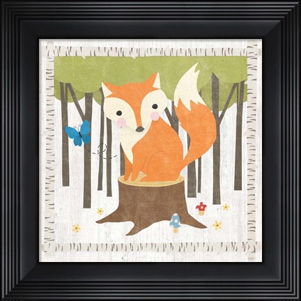 Framed Woodland Hideaway Fox Print