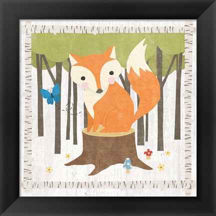 Framed Woodland Hideaway Fox Print