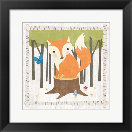 Framed Woodland Hideaway Fox Print