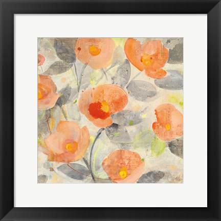 Framed Poppy Garden II Print