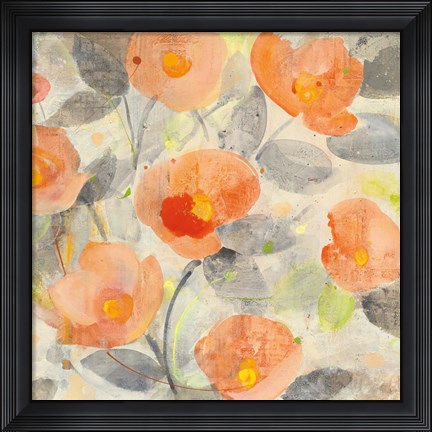 Framed Poppy Garden II Print