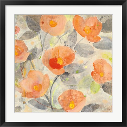 Framed Poppy Garden II Print