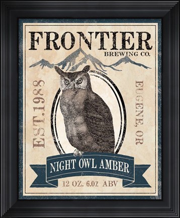 Framed Frontier Brewing III Print