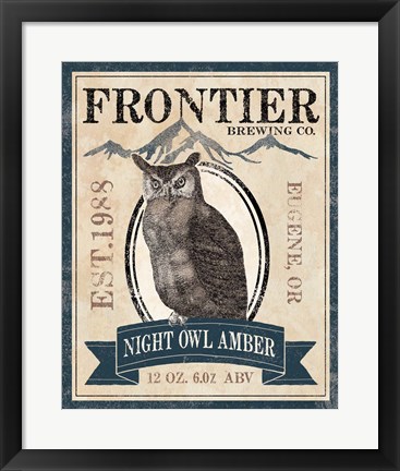 Framed Frontier Brewing III Print