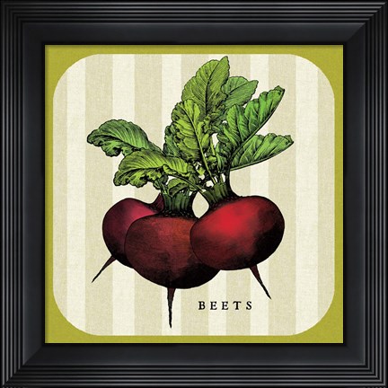 Framed Linen Vegetable I Print