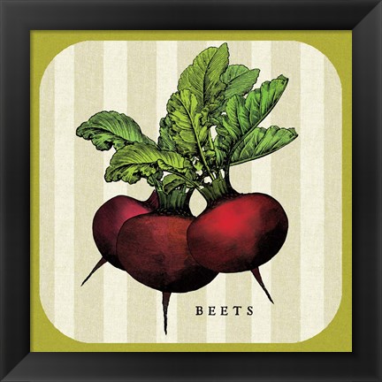 Framed Linen Vegetable I Print