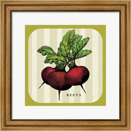 Framed Linen Vegetable I Print