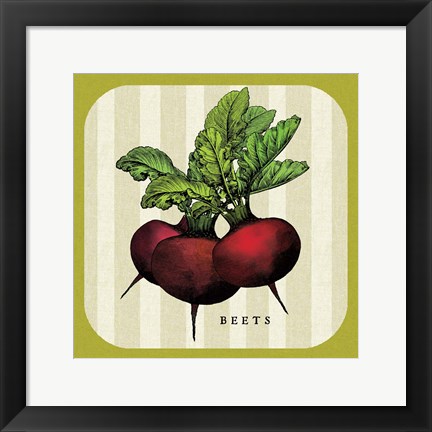 Framed Linen Vegetable I Print