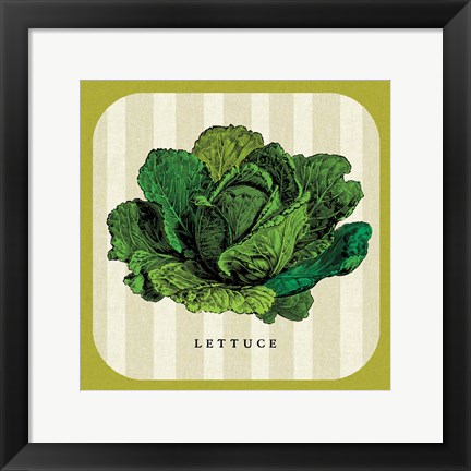 Framed Linen Vegetable II Print