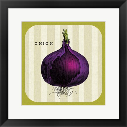 Framed Linen Vegetable III Print