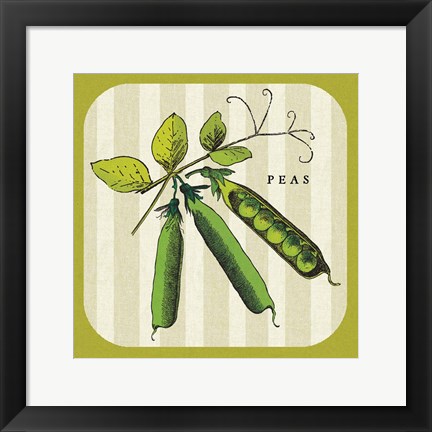 Framed Linen Vegetable IV Print