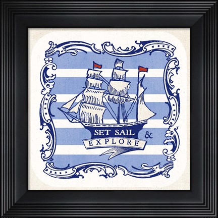 Framed On the Coast Border II Print