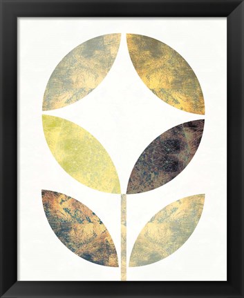 Framed Golden Flower II Print