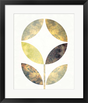 Framed Golden Flower II Print