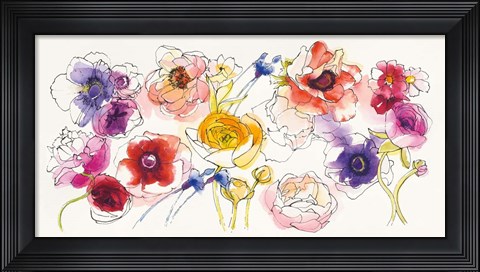 Framed Rainbow Ruffles Print