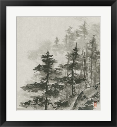 Framed Sumi Treetops Sq Print