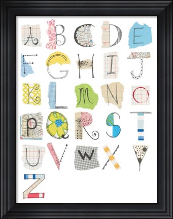 Framed Alphabet I Print