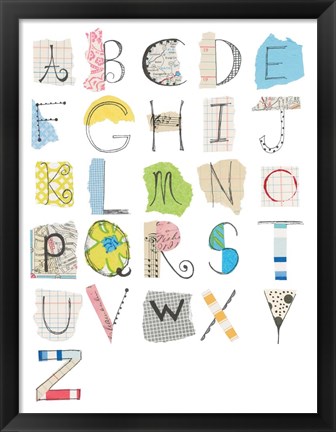 Framed Alphabet I Print