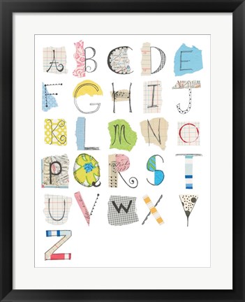 Framed Alphabet I Print