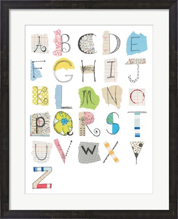 Framed Alphabet I Print
