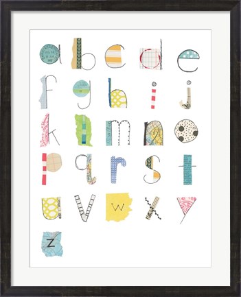 Framed Alphabet II Print