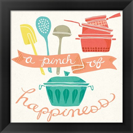 Framed Pinch of Happiness Print