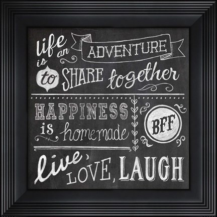Framed Inspiration Chalkboard II Print