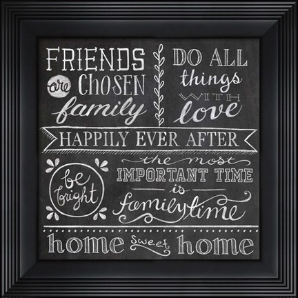 Framed Inspiration Chalkboard IV Print