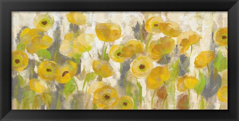 Framed Floating Yellow Flowers I Print