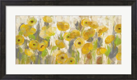 Framed Floating Yellow Flowers I Print