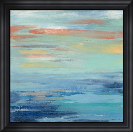 Framed Sunset Beach I Print