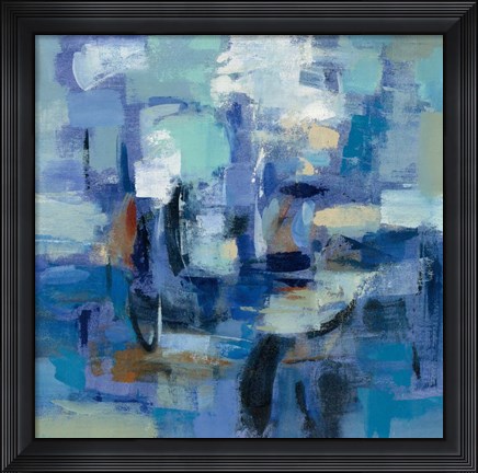Framed Ultramarine Waves II Print