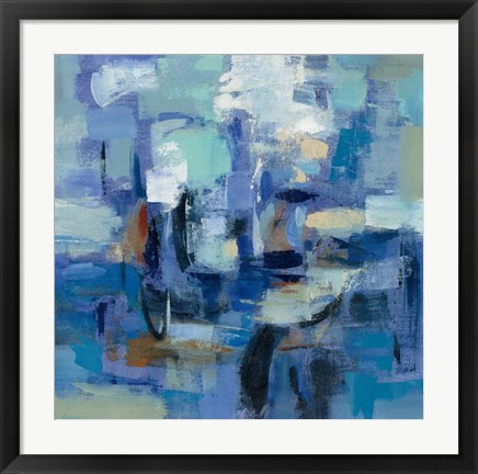 Framed Ultramarine Waves II Print