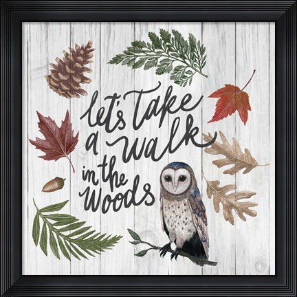 Framed Walk in the  Woods Print