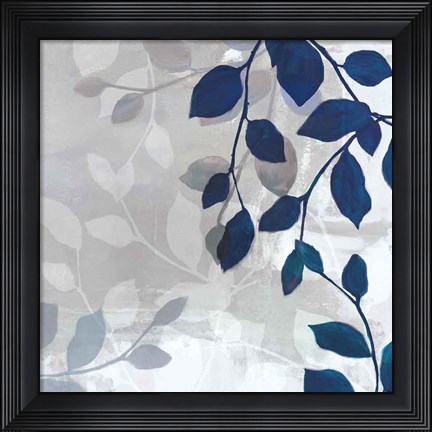 Framed Leaves in the Mist I Print