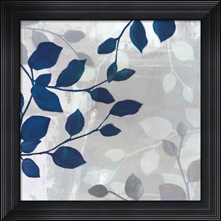 Framed Leaves in the Mist II Print