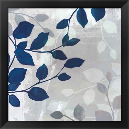 Framed Leaves in the Mist II Print